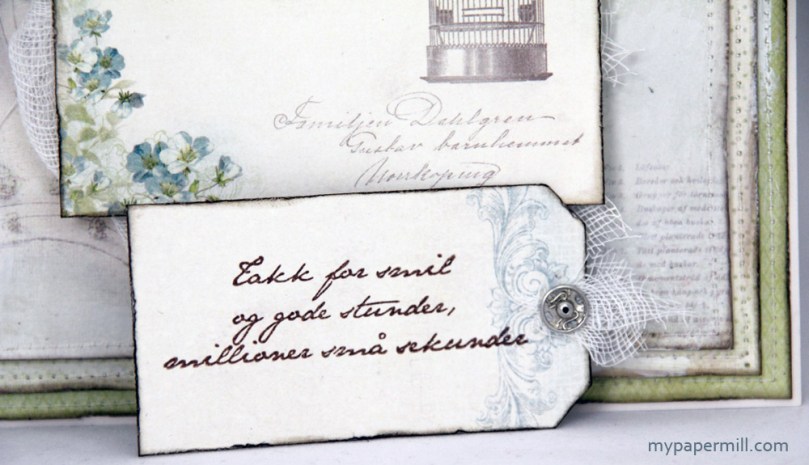 Vintage Garden-kort innside tag