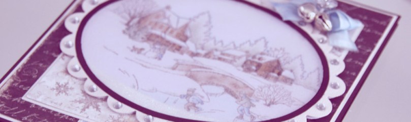 Snowy Winter Scene-kort skrått Photoshop