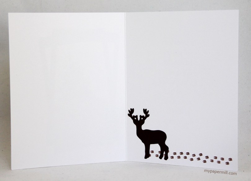 rødt C&S julekort PTI-dies innside