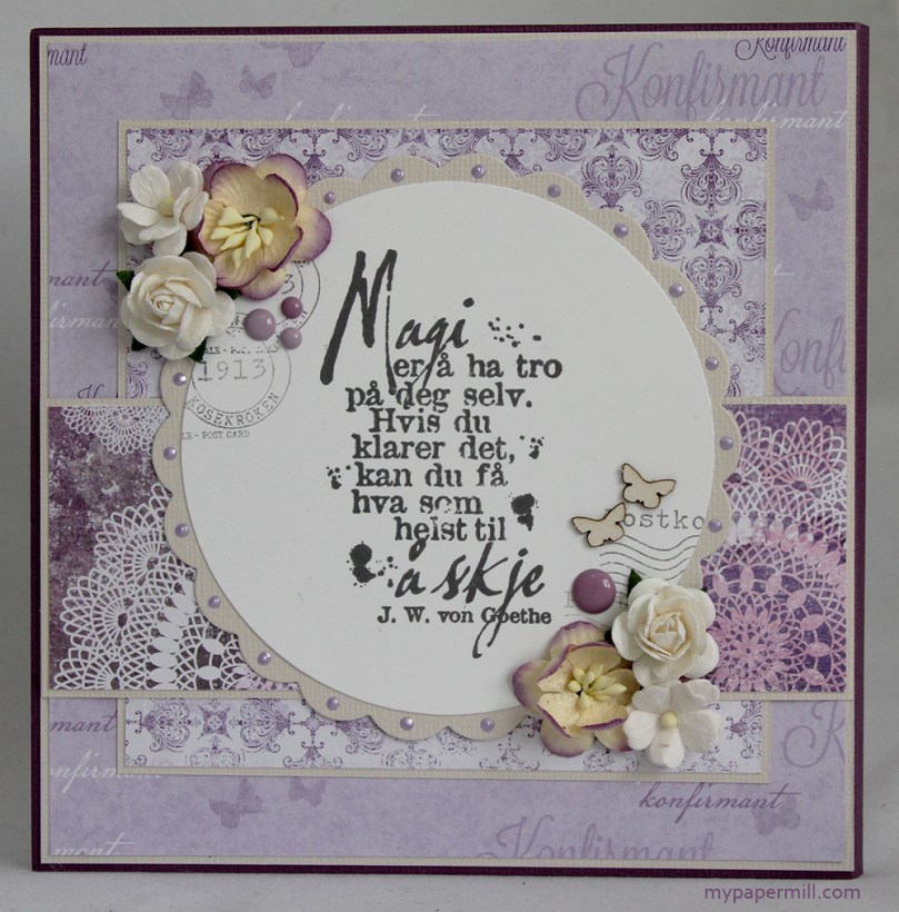 konfirmasjonskort Isabelle bakside