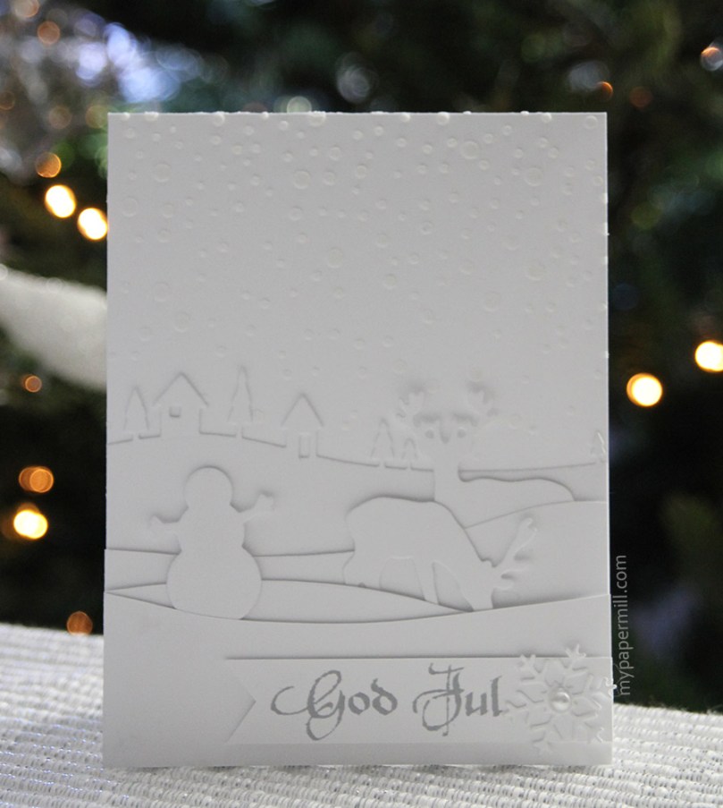 hvitt på hvitt julekort front