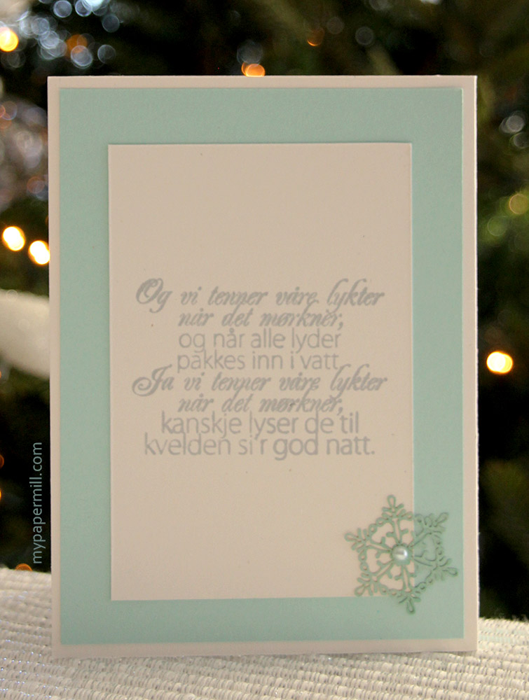 rødt snømannkort bakside