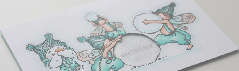 Mo Manning Giggling Snowman Fairy Christmas mor bursdag front skrått PS