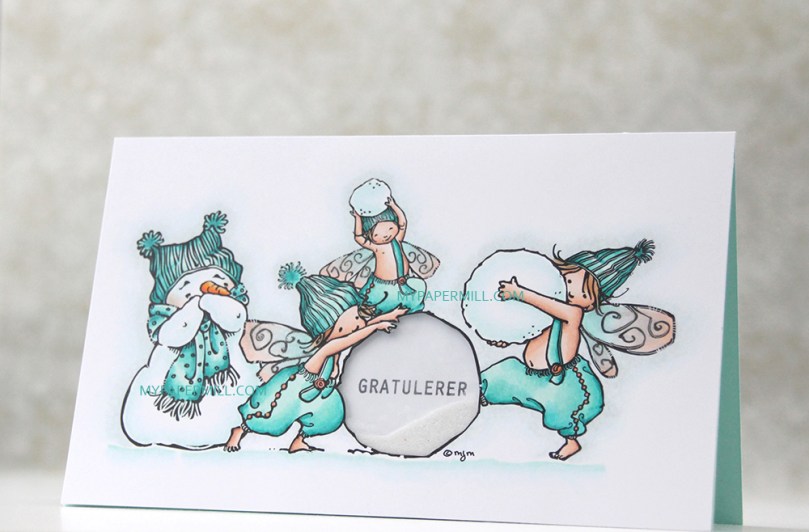 Mo Manning Giggling Snowman Fairy Christmas mor bursdag front skrått