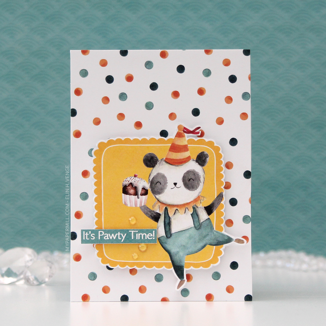 HK P13 It's Pawty Time panda med cupcake front