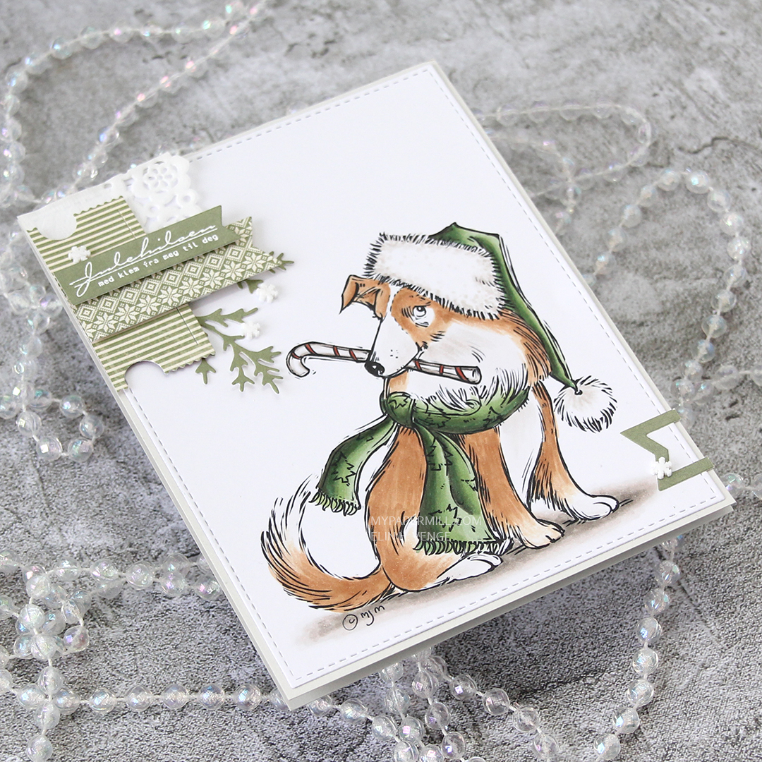 Mo Manning Christmas Sheepdog flatlay venstre