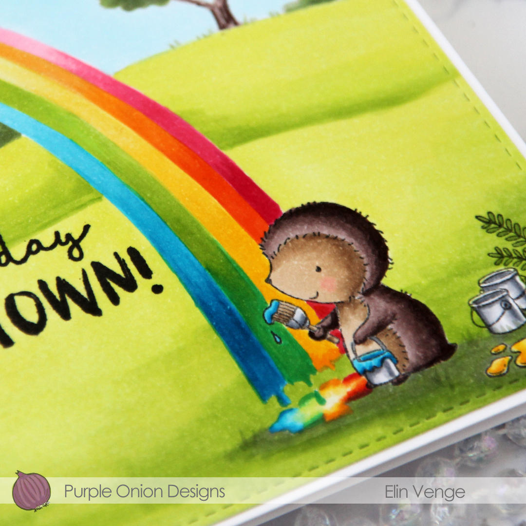 Purple Onion Designs Polly and Country flower set and country side Polly detail