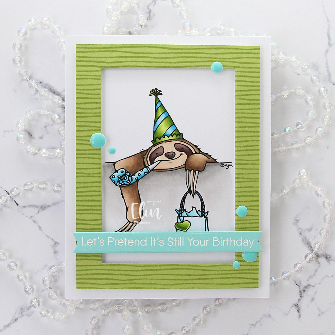 Mo Manning Belated Birthday Sloth flatlay