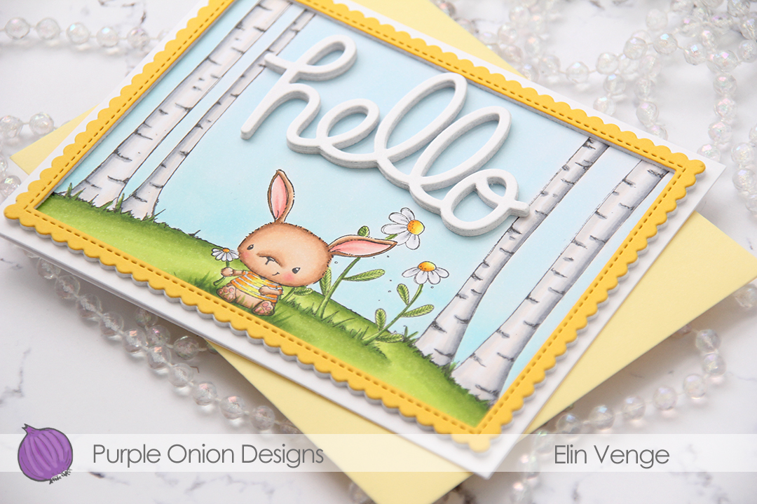 Purple Onion Designs - Elin Venge - Chloe Birch Tree Background Bloom no. 2 Daisy flatlay zoom angled