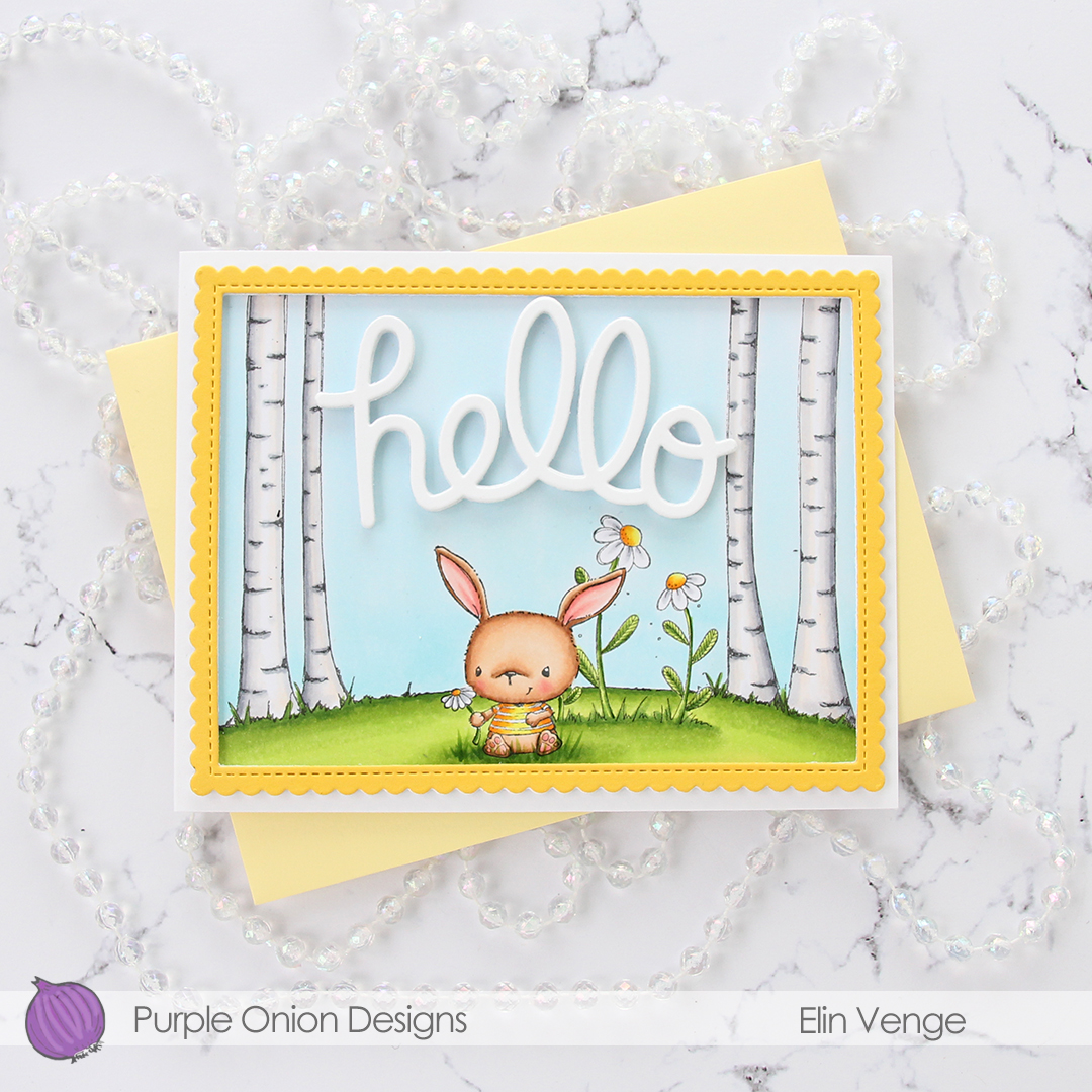 Purple Onion Designs - Elin Venge - Chloe Birch Tree Background Bloom no. 2 Daisy flatlay