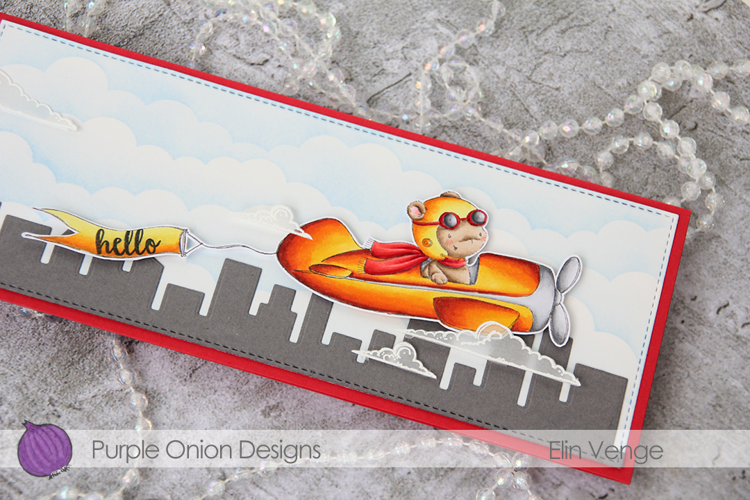 Purple Onion Designs - Elin Venge - T-Bird and Banner and Clouds and journey sentiment set detail