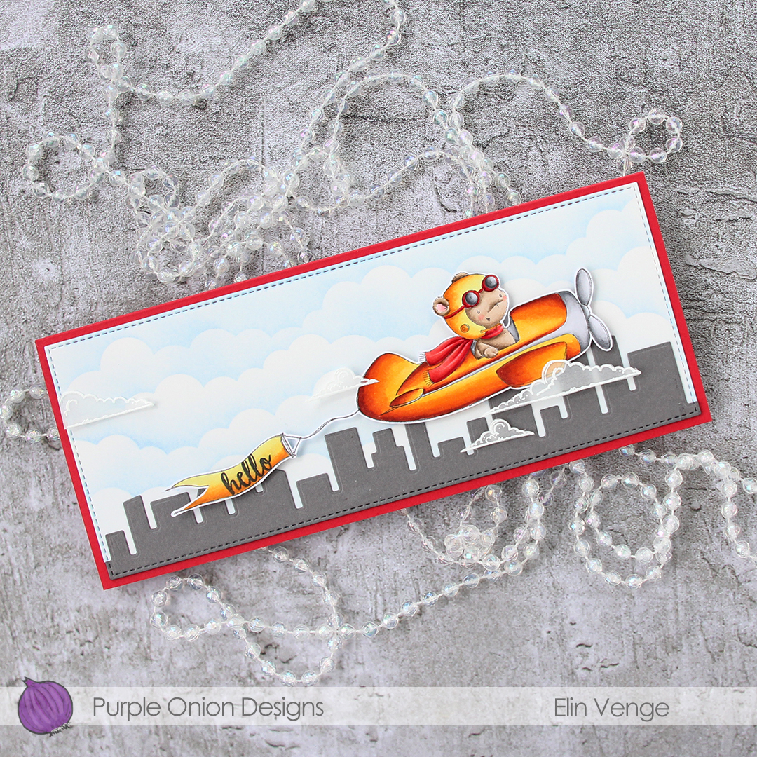 Purple Onion Designs - Elin Venge - T-Bird and Banner and Clouds and journey sentiment set