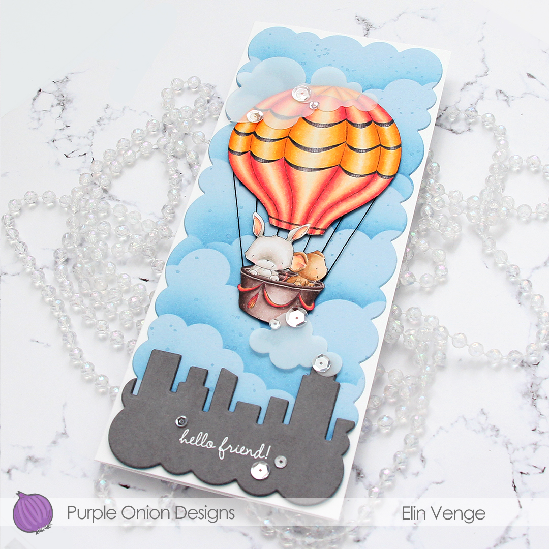 Purple Onion Designs - Elin Venge - Up and Away + Sweet SUMMER Sentiment Set angled2